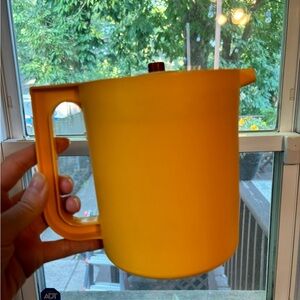 Yellow Tupperware pitcher vintage 1970s